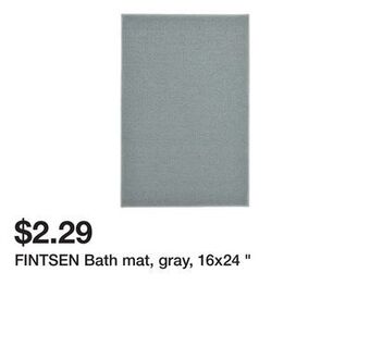 Ikea Fintsen bath mat, gray, 16x24 " offer