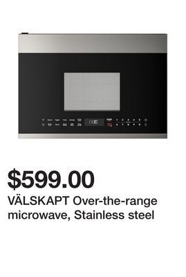 Ikea Välskapt over-the-range microwave, stainless steel offer