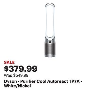 Best Buy Dyson - purifier cool autoreact tp7a - white/nickel offer