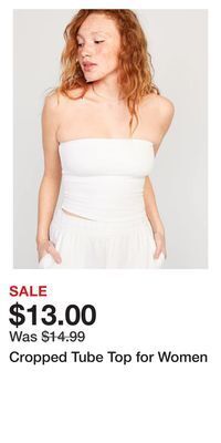 Old Navy Cropped tube top for women offer