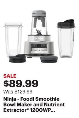 Best Buy Ninja - foodi smoothie bowl maker and nutrient extractor* 1200wp smarttorque 4 auto-iq presets - silver offer