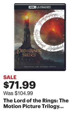 Best Buy The lord of the rings: the motion picture trilogy [extended/theatrical] [4k ultra hd blu-ray] offer