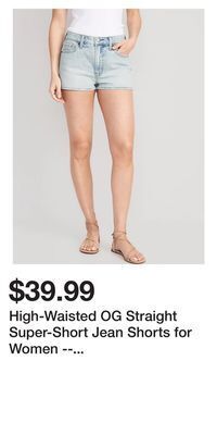 Old Navy High-waisted og straight super-short jean shorts for women -- 1.5-inch inseam offer