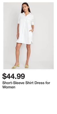 Old Navy Short-sleeve shirt dress for women offer
