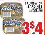 Pioneer Supermarkets Brunswick sardines offer