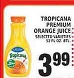 Pioneer Supermarkets Tropicana premium orange juice offer