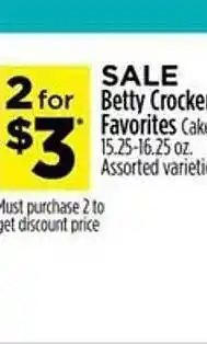 Dollar General Betty crocker favorites cake offer