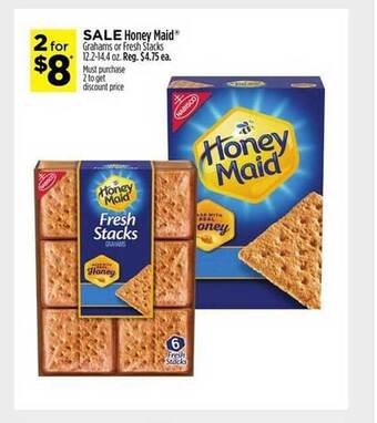 Dollar General Honey maid grahams or fresh stacks offer