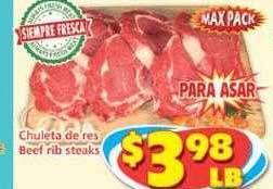 Savers Cost Plus Chuleta de res beef rib steaks offer