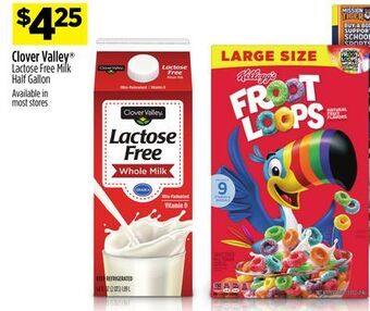 Dollar General Clover valley® lactose free milk offer