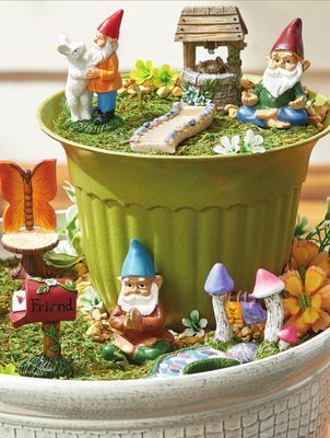 Dollar General Mini garden gnomes and fairies or assorted decor offer