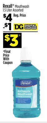 Dollar General Rexall® mouthwash offer