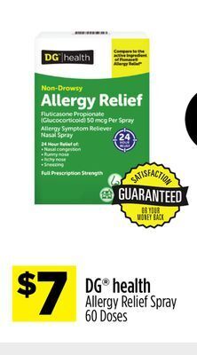 Dollar General Dg® health allergy relief spray offer