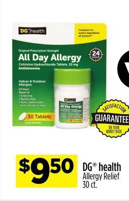 Dollar General Dg® health allergy relief offer