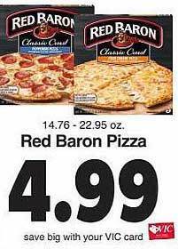 Harris Teeter Red baron pizza offer