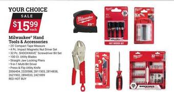 Ace Hardware Milwaukee hand tools & accessories offer