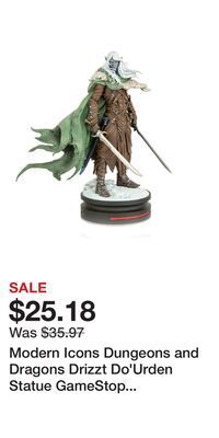 Game Stop Modern icons dungeons and dragons drizzt do'urden statue gamestop exclusive offer