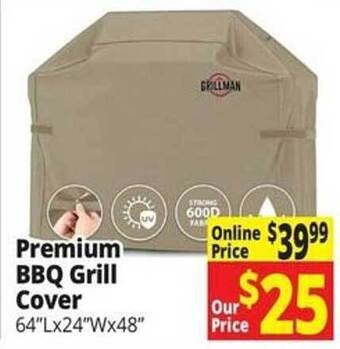 Ocean State Job Lot Premium bbq grill cover offer