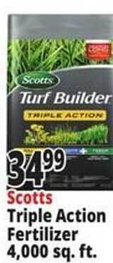 Ocean State Job Lot Scotts triple action fertilizer 4,000 sq. ft. offer