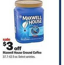 Meijer Maxwell house ground coffee offer