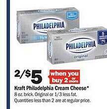 Meijer Kraft philadelphia cream cheese offer