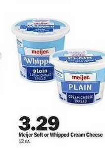 Meijer Meijer soft or whipped cream cheese offer