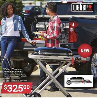 Ace Hardware Weber Traveler Portable Gas Grill offer