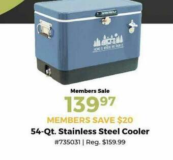 54-qt. Stainless Steel Cooler