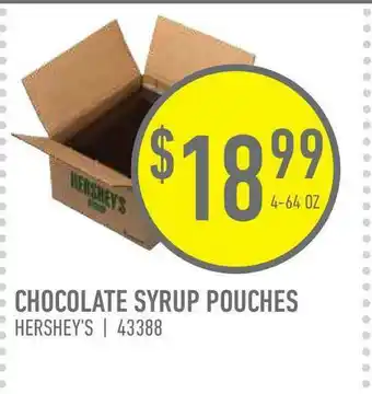 US Foods Chef's Store Hershey's Chocolate Syrup Pouches offer