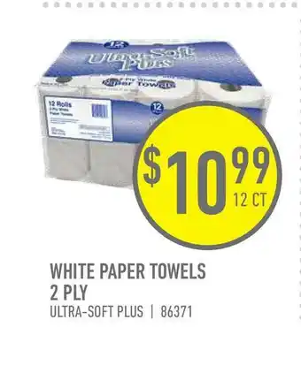 US Foods Chef's Store Ultra-soft Plus White Paper Towels 2 Ply offer