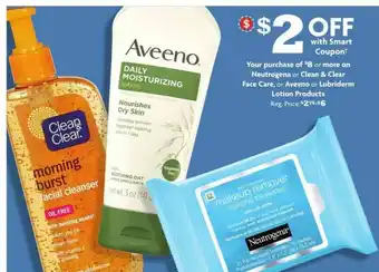Family Dollar Neutrogena Or Clean & Clear Face Care Or Aveeno Or Lubriderm Lotion Products offer