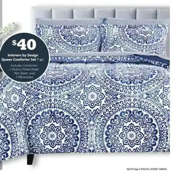 Family Dollar Interiors By Design Queen Comforter Set offer