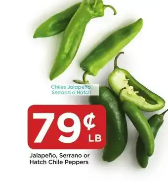 Food 4 Less Jalapeño, Serrano Or Hatch Chile Peppers offer