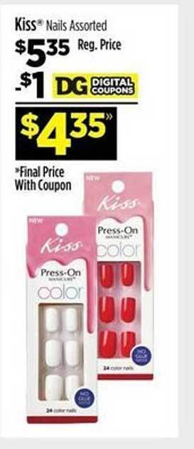 Dollar General Kiss nails assorted offer