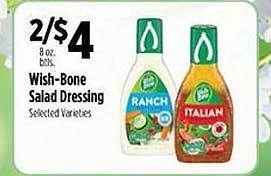 Pioneer Supermarkets Wish-bone salad dressing offer