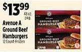 Pioneer Supermarkets Avenue a ground beef hamburgers offer