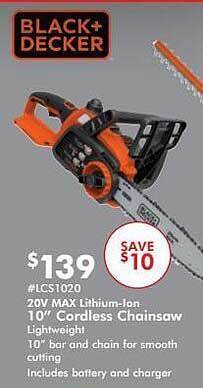 Valu Home Centers Black + decker 20v max lithium-ion 10 offer