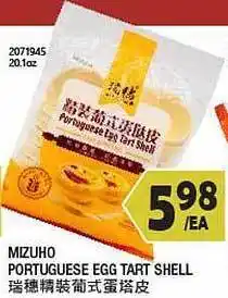 99 Ranch Mizuho portuguese egg tart shell offer