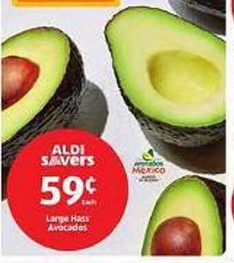 Aldi Large hass avocados offer