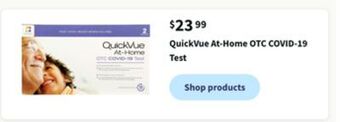 Walgreens Quickvue at-home otc covid-19 test offer