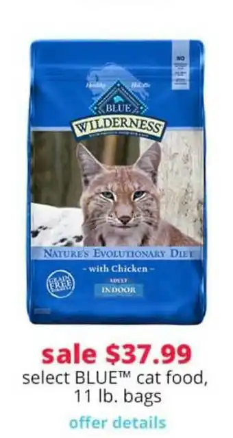 Pet Smart Blue Cat Food, 11 Lb. Bags offer