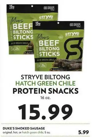 Stryve Biltong Hatch Green Chile Protein Snacks