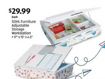 Aldi Sohl Furniture Adjustable Storage Workstation offer