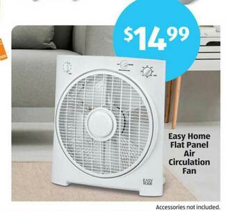 Aldi Easy Home Flat Panel Air Circulation Fan offer