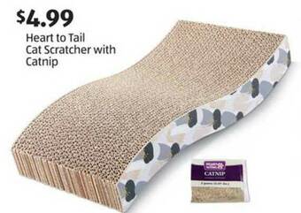 Aldi Heart To Tail Cat Scratcher With Catnip offer