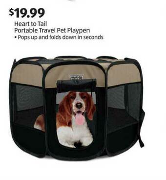 Aldi Heart To Tail Portable Travel Pet Playpen offer