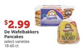 Fareway De wafelbakkers pancakes offer