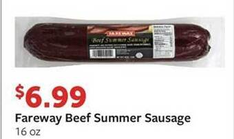Fareway Fareway beef summer sausage offer