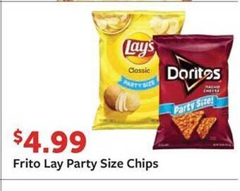 Fareway Frito lay party size chips offer