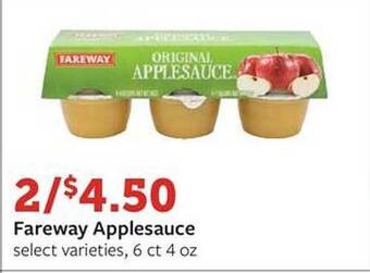 Fareway Fareway applesauce offer